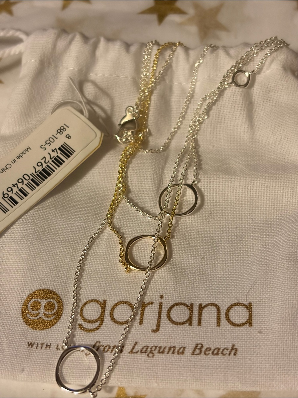 Gorjana Mixed Metal Layered Circle Necklace - Gold & Silver